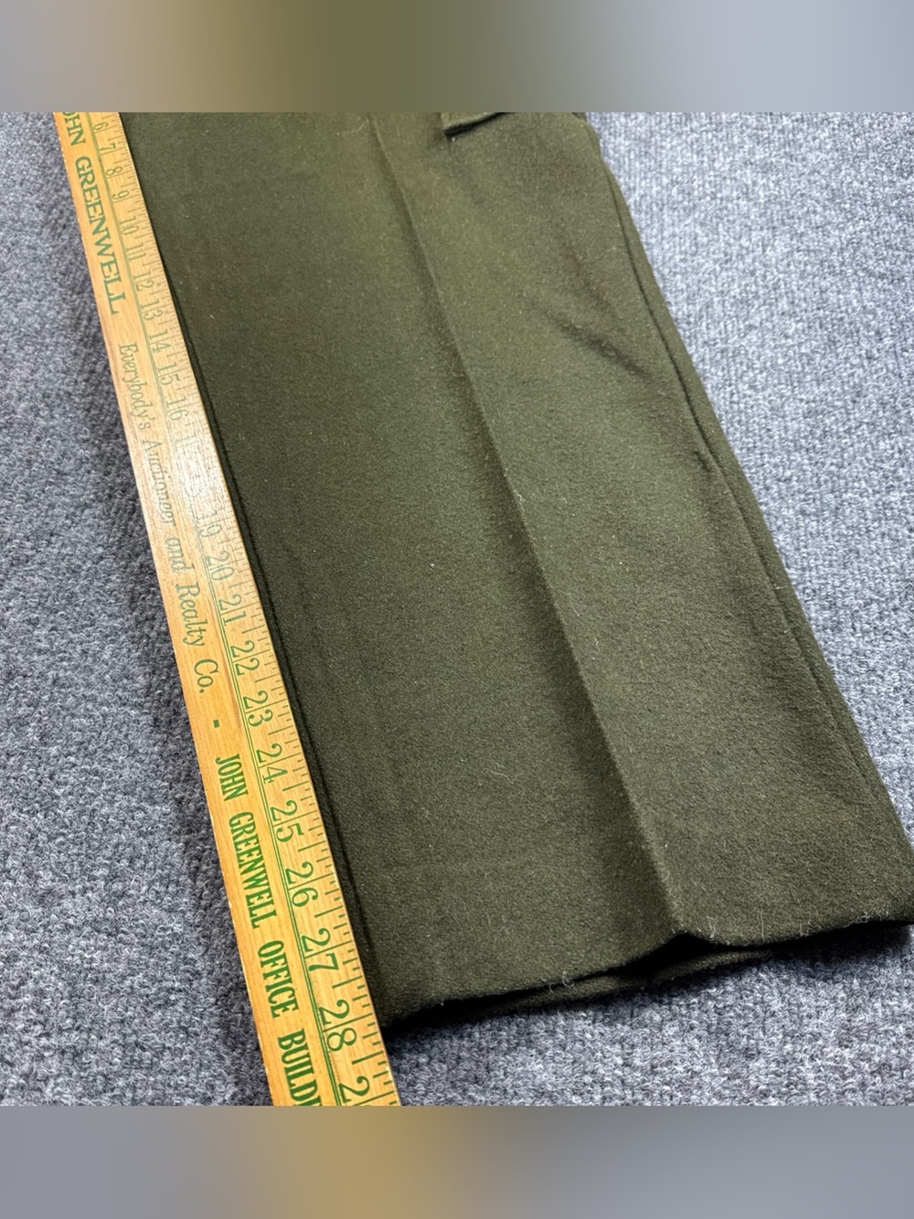 Vintage 90s Woolrich Wool Green Cargo Pants Size 40 Pockets Hunting - Picture 7 of 11